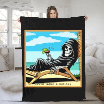 Discover Death Takes A Holiday Fleece Blankets