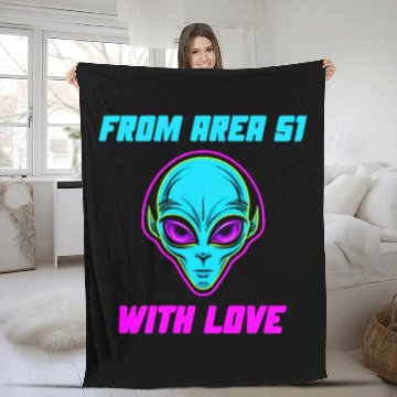 Discover From Area 51 Alien With Love Fleece Blankets