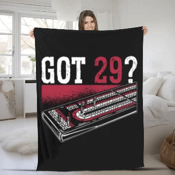 Discover Cribbage Got 29 Crib Loves Board Game Tournament Fleece Blankets