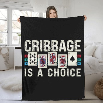 Discover Cribbage Is A Choice Board Game Playing Cards Fleece Blankets