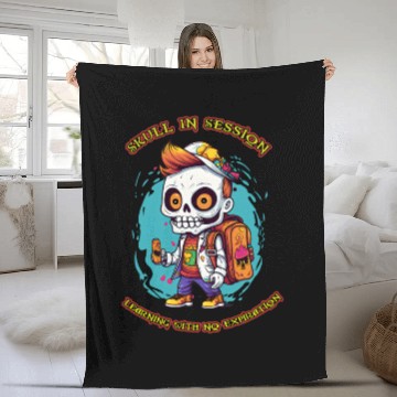 Discover day of the dead - back to school Fleece Blankets