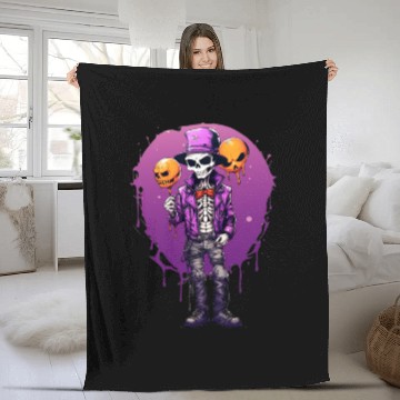Discover Halloween Masquerade Spooky costumes Falloween Fleece Blankets