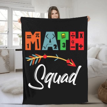 Discover Math Squad Math Teacher Appreciation Fleece Blankets