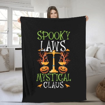 Discover Spooky Laws Mystical Clause Scary Lawyer Halloween Fleece Blankets
