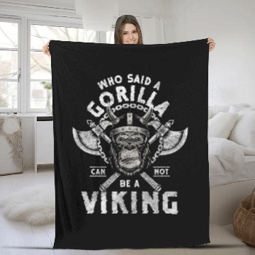 Discover Gorilla Silverback Fitness Primate Fleece Blankets