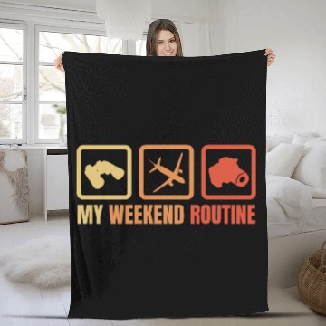 Discover My Weekend Routine Fleece Blankets