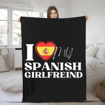 Discover I Love My spanish Girlfriend Multi Nationality Shi Fleece Blankets