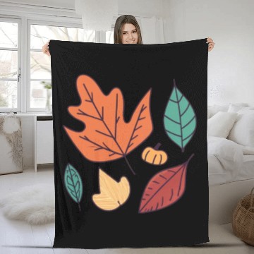 Discover Fall Leaves Embrace the Beauty of Autumn Fleece Blankets