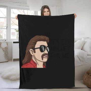 Discover It's The Mullet For Me Mullet Redneck Men's Mullet Fleece Blankets