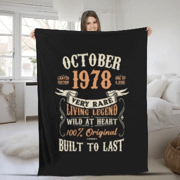 Discover October 1978 Birthday Surprise Fleece Blankets