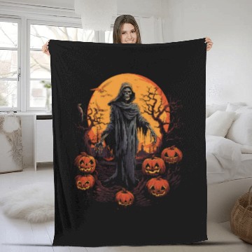 Discover Zombie Nation Halloween Gift for Fearless Souls Fleece Blankets