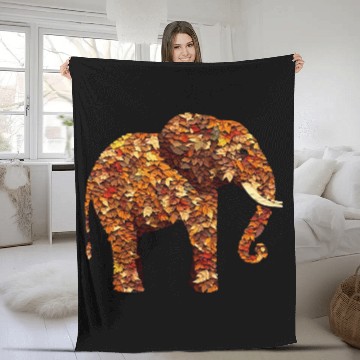 Discover African Elephant in Autumn: Colorful Foliage and Fleece Blankets