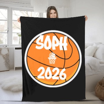 Discover Class of 2026 Basketball Sophomore Fleece Blankets