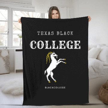 Discover Texas Stallions Black College (Alpha Edition) Fleece Blankets