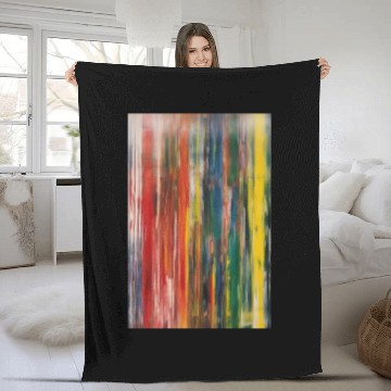 Discover Colorful Abstract Painting with Brushstrokes and D Fleece Blankets