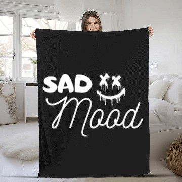 Discover Sad mood design Fleece Blankets