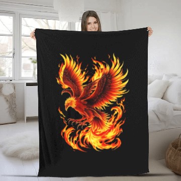 Discover Phoenix Bird Fleece Blankets