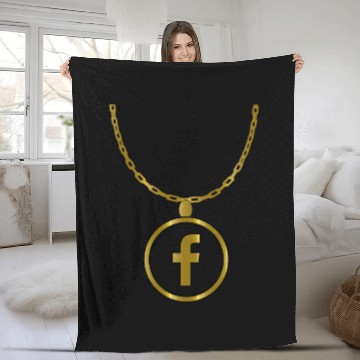 Discover Facebook necklace Fleece Blankets