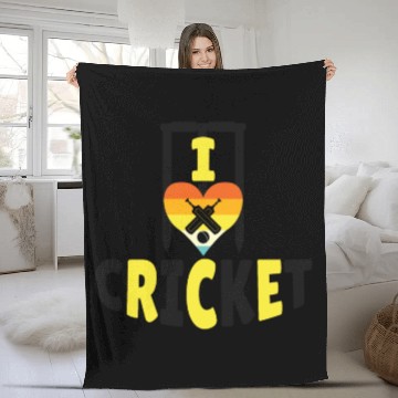 Discover I Love Cricket Fleece Blankets