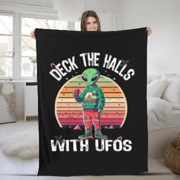 Discover Beam Me Up Santa Claus Alien Christmas Ufo Coffee Fleece Blankets