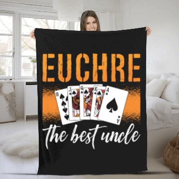 Discover Euchre The Best Uncle Playing Cards Euchre Player Fleece Blankets