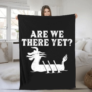 Discover Funny Dragon Boat Racing Paddle Fleece Blankets