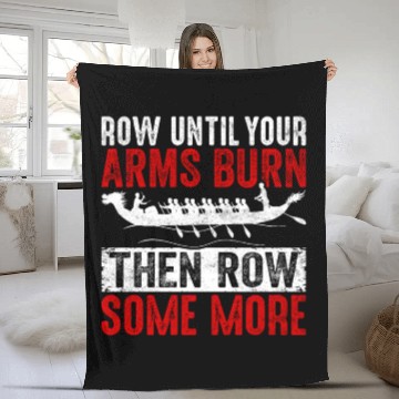 Discover Funny Dragon Boat Racing Paddle Fleece Blankets