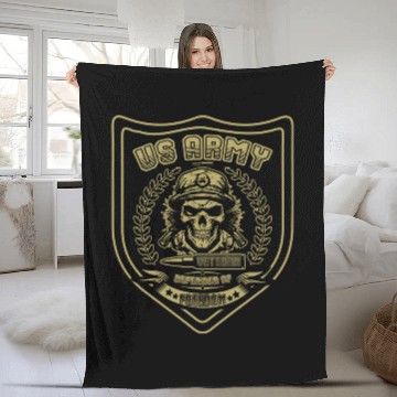 Discover US Army Veteran Defender of Freedom Fleece Blankets