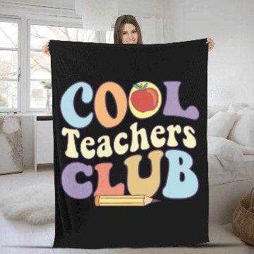 Discover Cool Teacher Club Live Love Teach Back To School Fleece Blankets