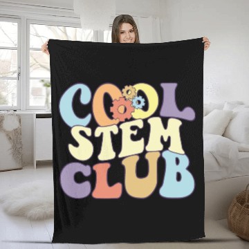 Discover Cool STEM Club I Love Math Proud Stem Teacher Fleece Blankets