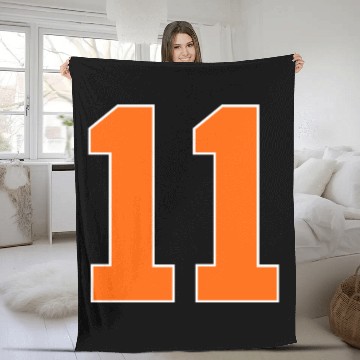 Discover Number 2 Sports Orange Fleece Blankets