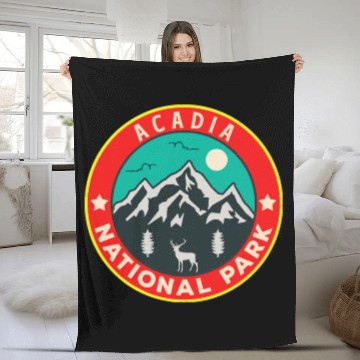 Discover Acadia National Park Fleece Blankets Acadia National