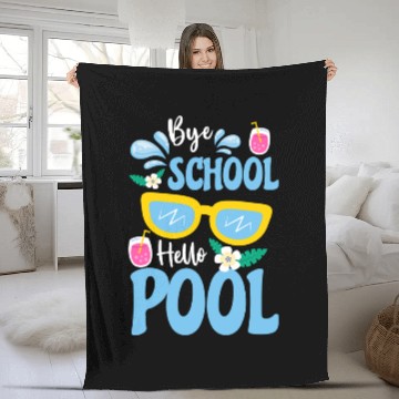 Discover Swimming Pool Water Relaxation Cool Fleece Blankets