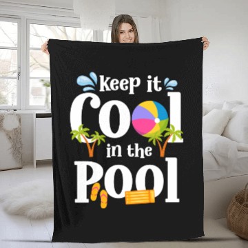 Discover Swimming Pool Water Vacation Sun Fleece Blankets