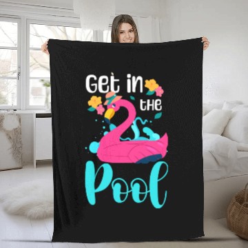 Discover Pool Party Monster Relaxation Sun Fleece Blankets