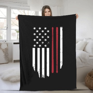 Discover American Flag Drum Sticks Fleece Blankets
