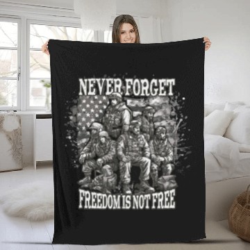 Discover Never forget freedom is not free Fleece Blankets