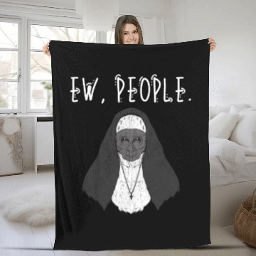 Discover Ew People Scary Nun Fleece Blankets