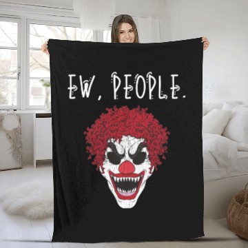 Discover Ew People Scary Clown Fleece Blankets