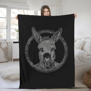 Discover Funny Donkey Lover Slogan Fleece Blankets