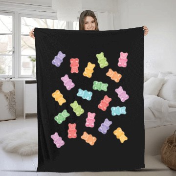 Discover Gummy Bears Fruit Gum Candy Candy Fleece Blankets