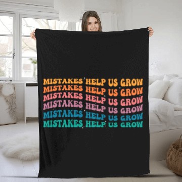 Discover Groovy Mistakes Help Us Grow - Back To School Fleece Blankets
