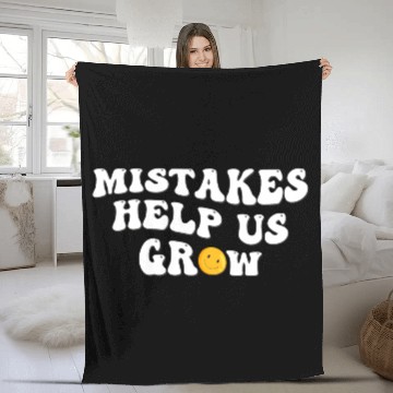 Discover Groovy Mistakes Help Us Grow - Back To School Fleece Blankets