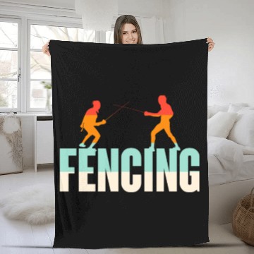 Discover Fencing Fleece Blankets