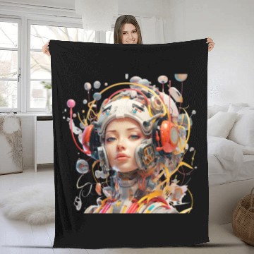 Discover AI Further Fleece Blankets