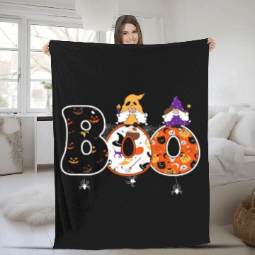 Discover Boo Gnome Crew costume Funny Halloween Fleece Blankets