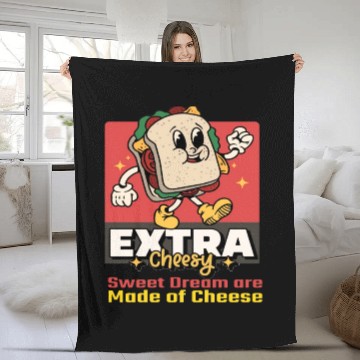 Discover Sweet dreams are made of cheese Fleece Blankets