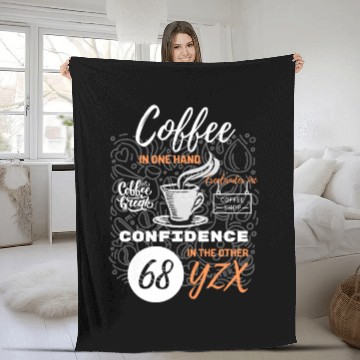 Discover Coffee confidence Fleece Blankets