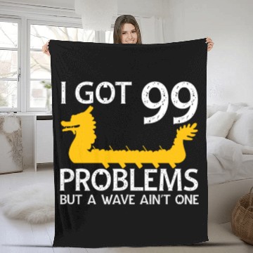 Discover Funny Dragon Boat Racing Paddle Fleece Blankets