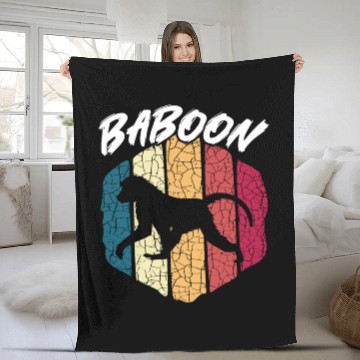 Discover Baboon Monkey Lover Wildlife Animal Zookeeper Fleece Blankets